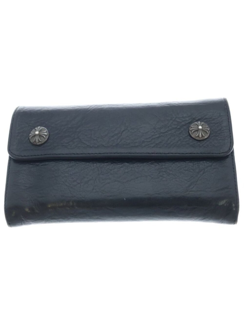 Chrome Hearts Wave Leather Wallet Black